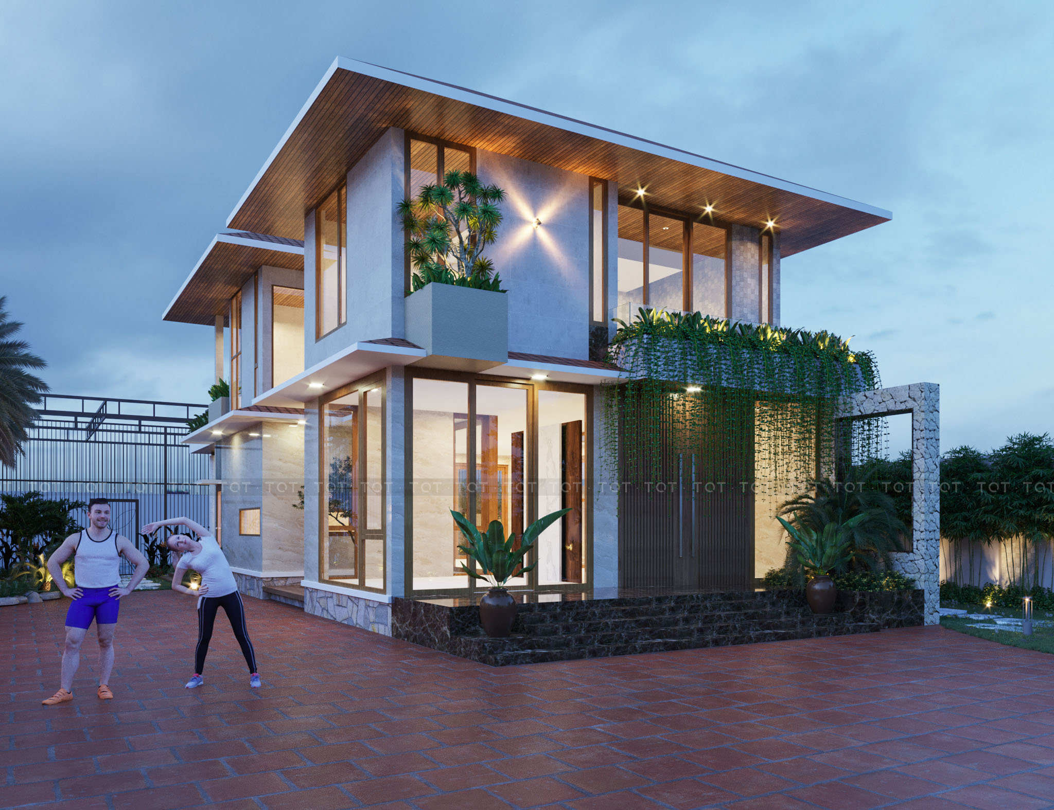 Kiến trúc TQT chuyên thiết kế kiến trúc nội thất và xây nhà trọn gói cho các công trình nhà phố, biệt thự