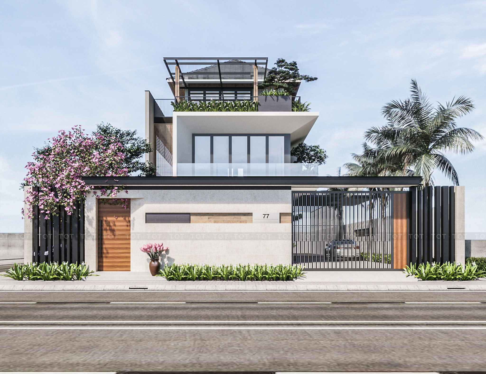 Kiến trúc TQT chuyên thiết kế kiến trúc nội thất và xây nhà trọn gói cho các công trình nhà phố, biệt thự