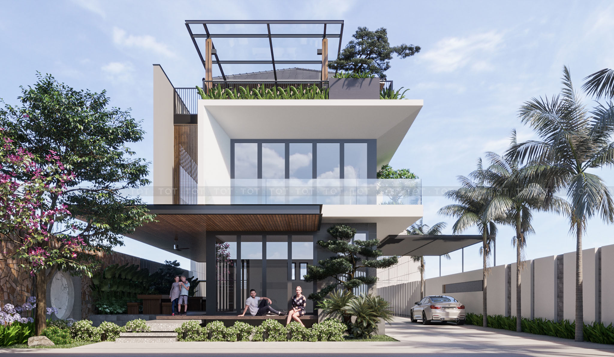 Kiến trúc TQT chuyên thiết kế kiến trúc nội thất và xây nhà trọn gói cho các công trình nhà phố, biệt thự