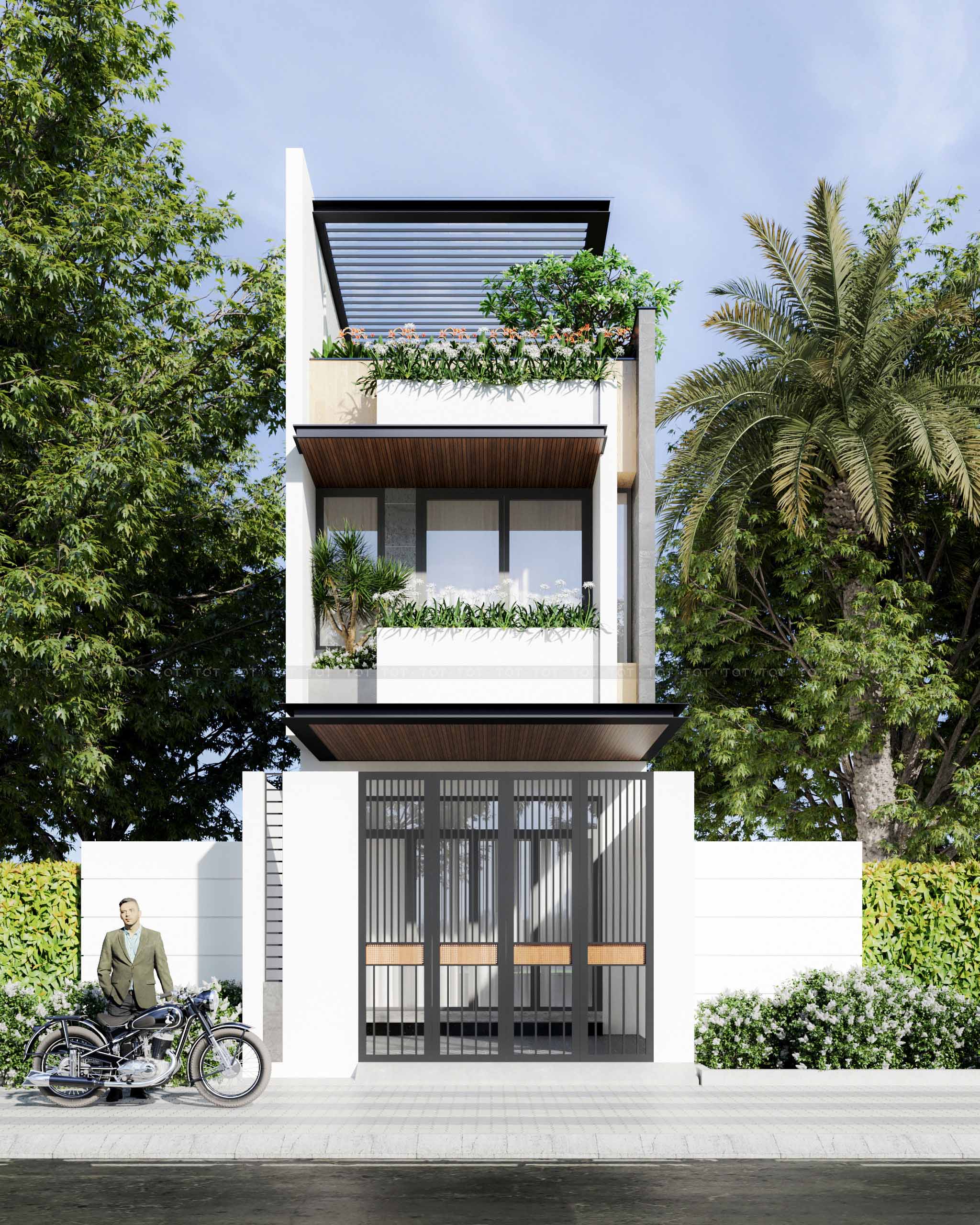 Kiến trúc TQT chuyên thiết kế kiến trúc nội thất và xây nhà trọn gói cho các công trình nhà phố, biệt thự