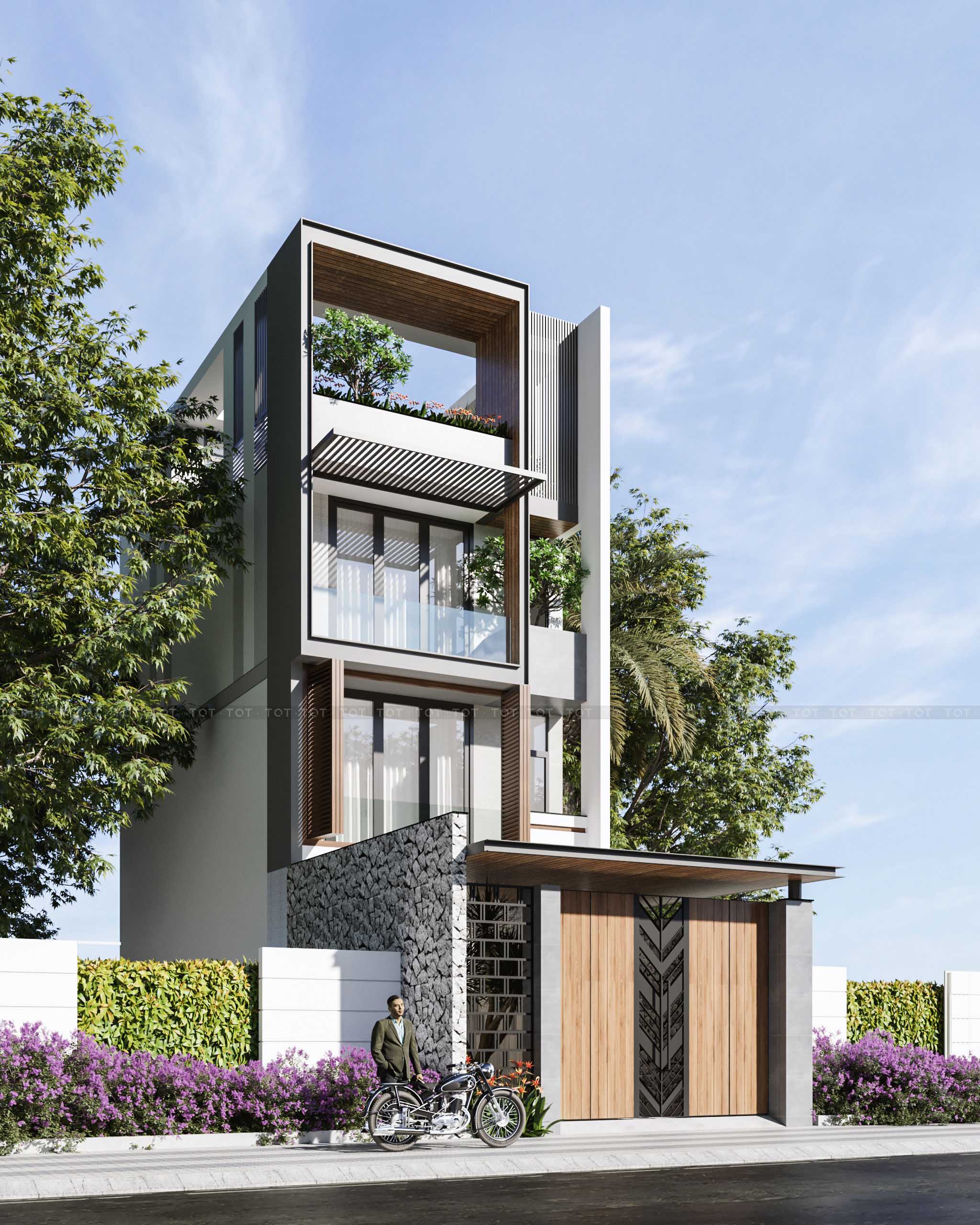Kiến trúc TQT chuyên thiết kế kiến trúc nội thất và xây nhà trọn gói cho các công trình nhà phố, biệt thự