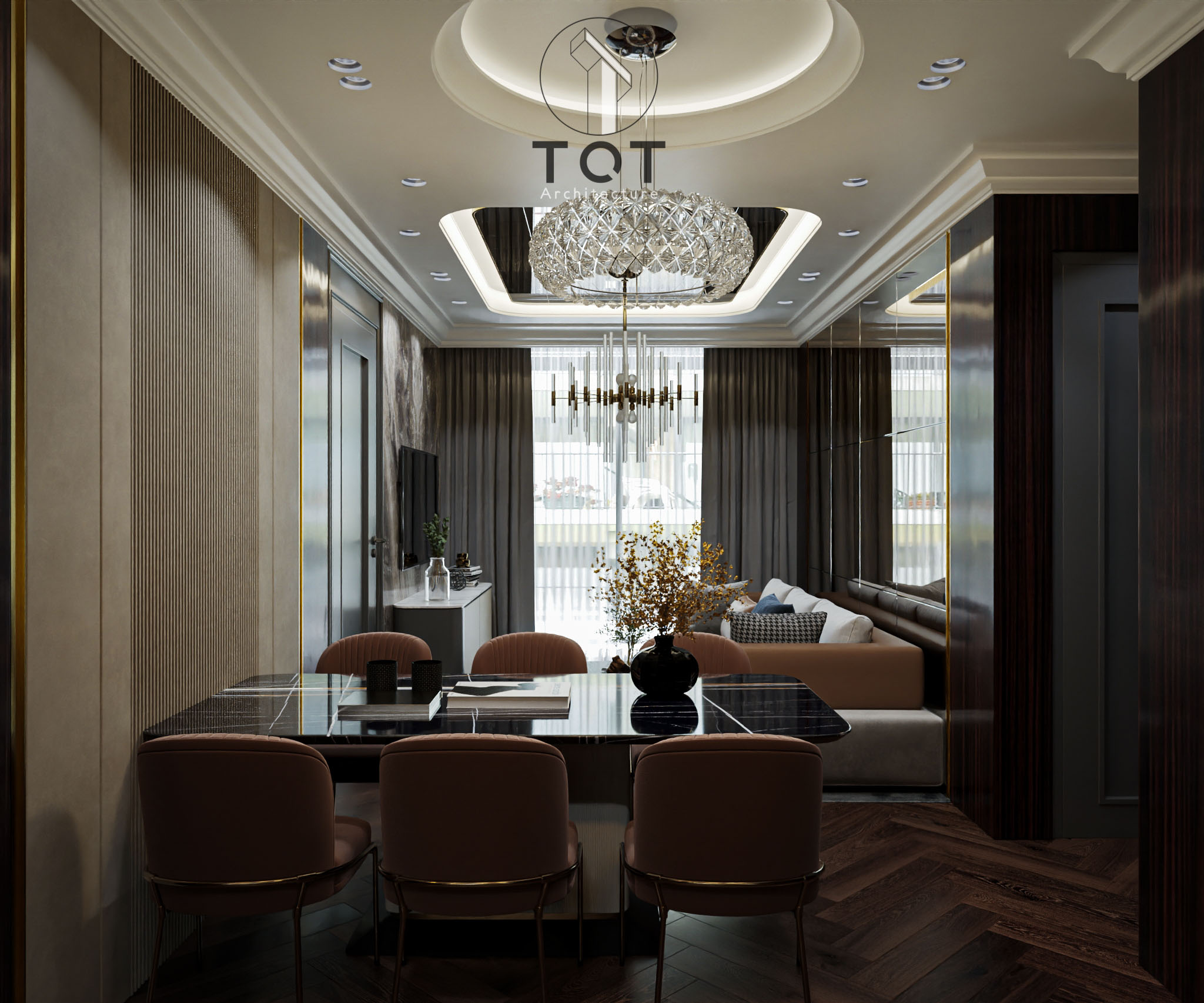 Kiến trúc TQT chuyên thiết kế kiến trúc nội thất và xây nhà trọn gói cho các công trình nhà phố, biệt thự
