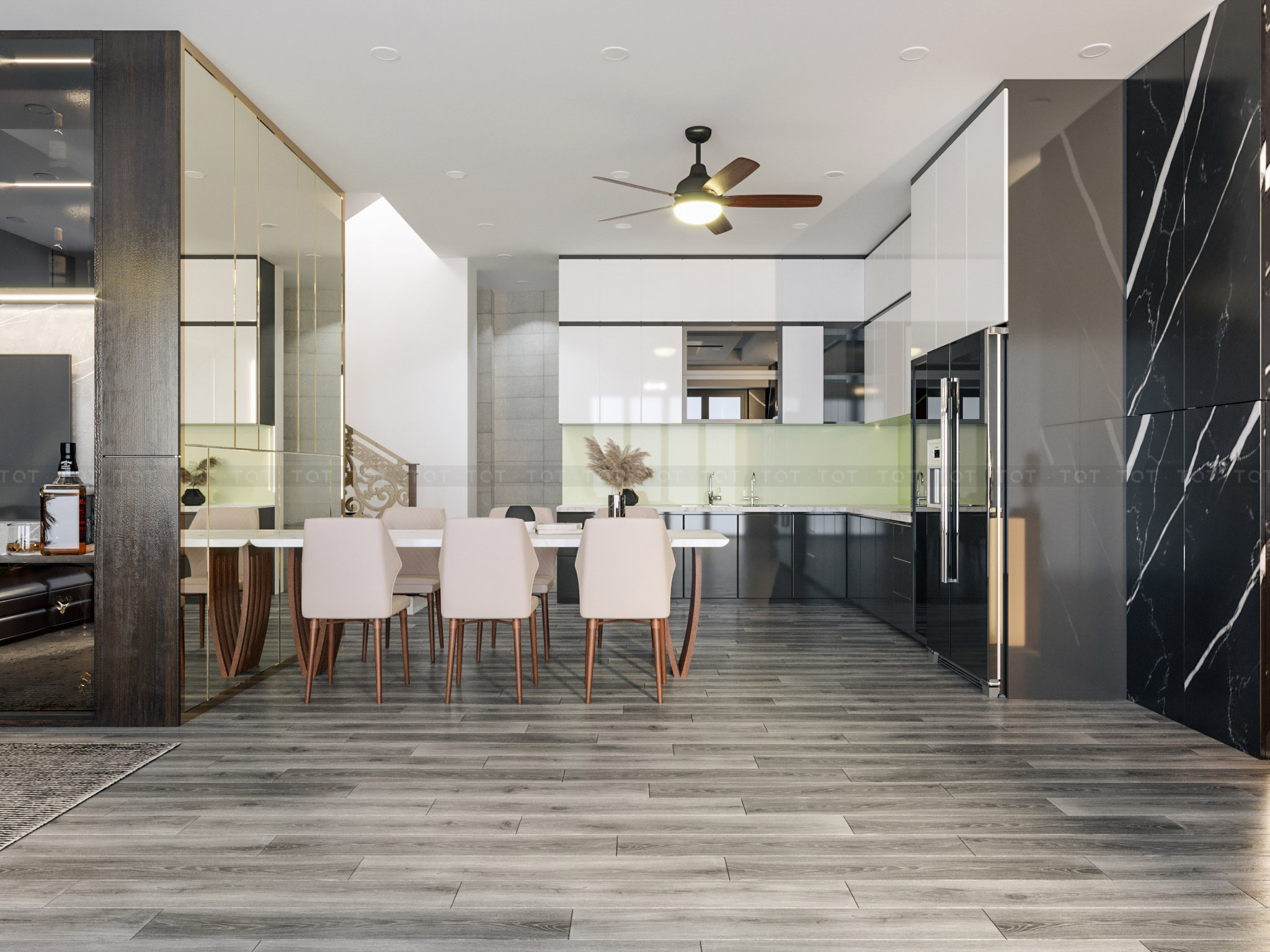 Kiến trúc TQT chuyên thiết kế kiến trúc nội thất và xây nhà trọn gói cho các công trình nhà phố, biệt thự