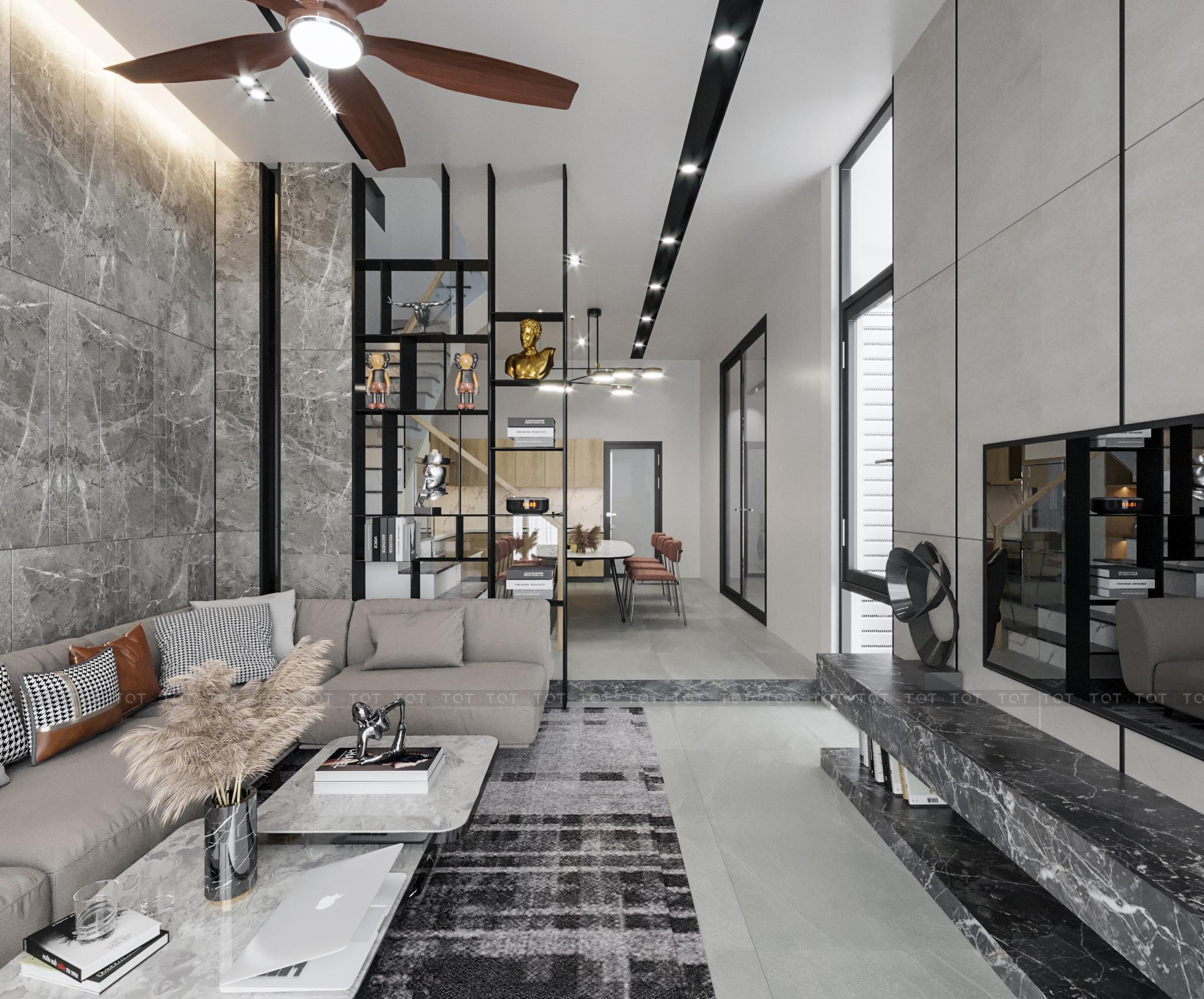 Kiến trúc TQT chuyên thiết kế kiến trúc nội thất và xây nhà trọn gói cho các công trình nhà phố, biệt thự