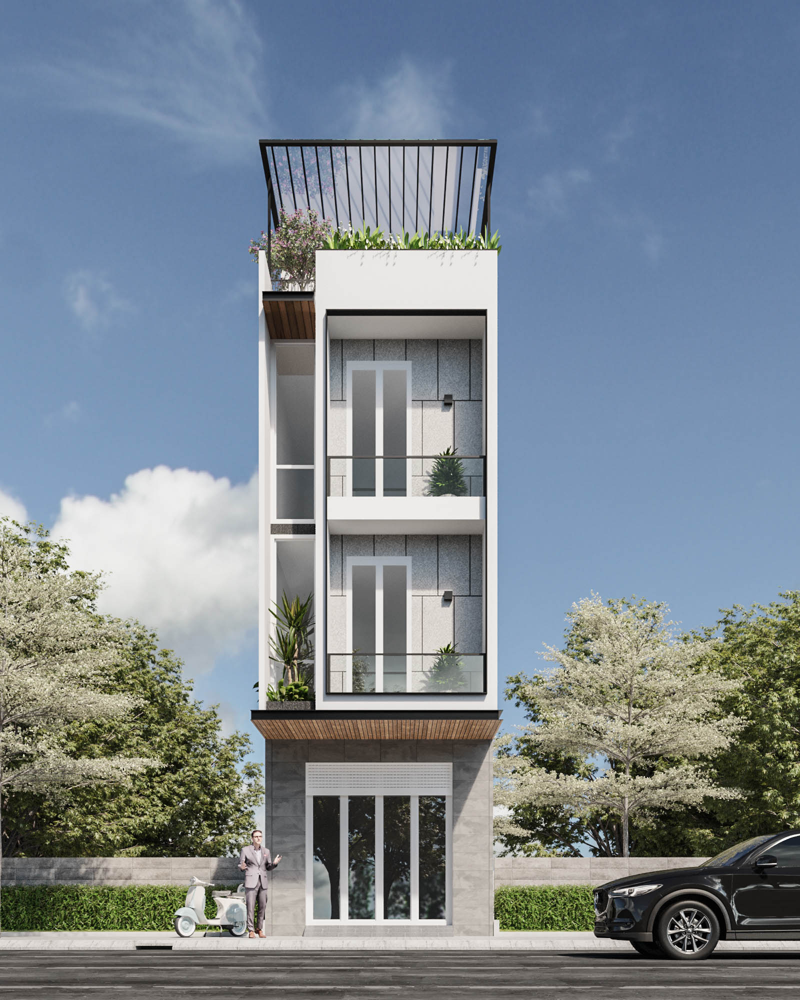 Kiến trúc TQT chuyên thiết kế kiến trúc nội thất và xây nhà trọn gói cho các công trình nhà phố, biệt thự