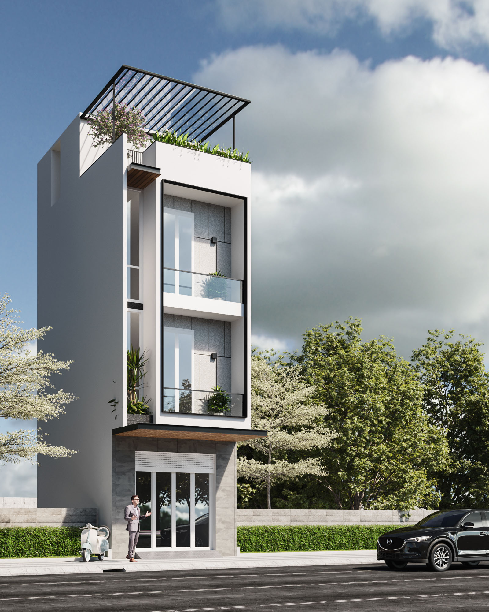 Kiến trúc TQT chuyên thiết kế kiến trúc nội thất và xây nhà trọn gói cho các công trình nhà phố, biệt thự