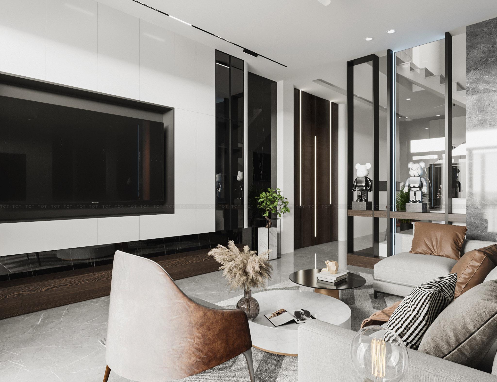 Kiến trúc TQT chuyên thiết kế kiến trúc nội thất và xây nhà trọn gói cho các công trình nhà phố, biệt thự