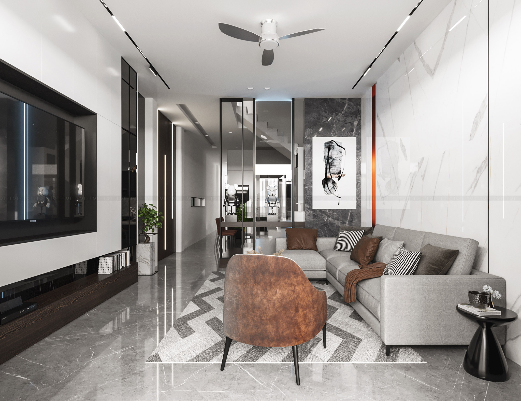 Kiến trúc TQT chuyên thiết kế kiến trúc nội thất và xây nhà trọn gói cho các công trình nhà phố, biệt thự