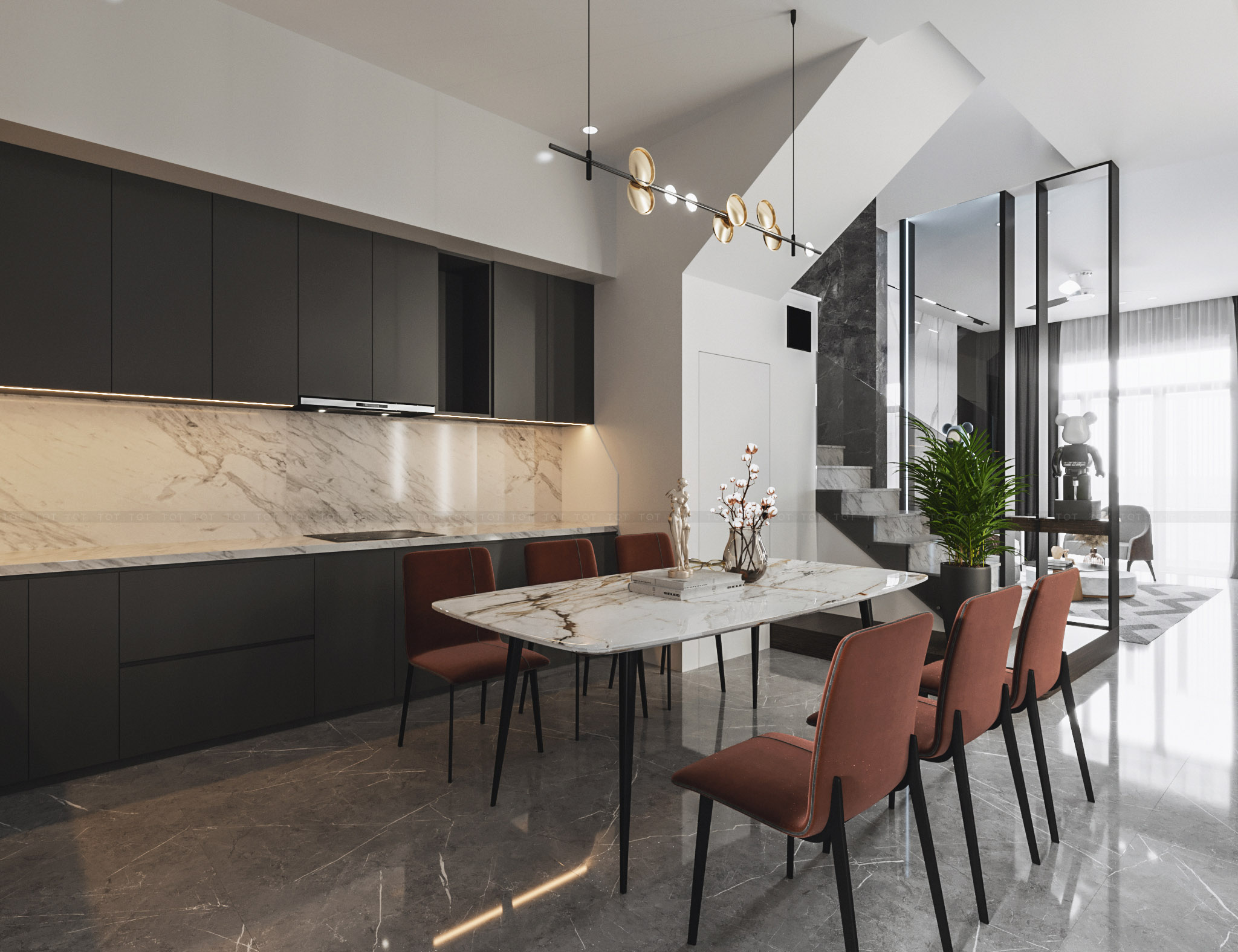 Kiến trúc TQT chuyên thiết kế kiến trúc nội thất và xây nhà trọn gói cho các công trình nhà phố, biệt thự