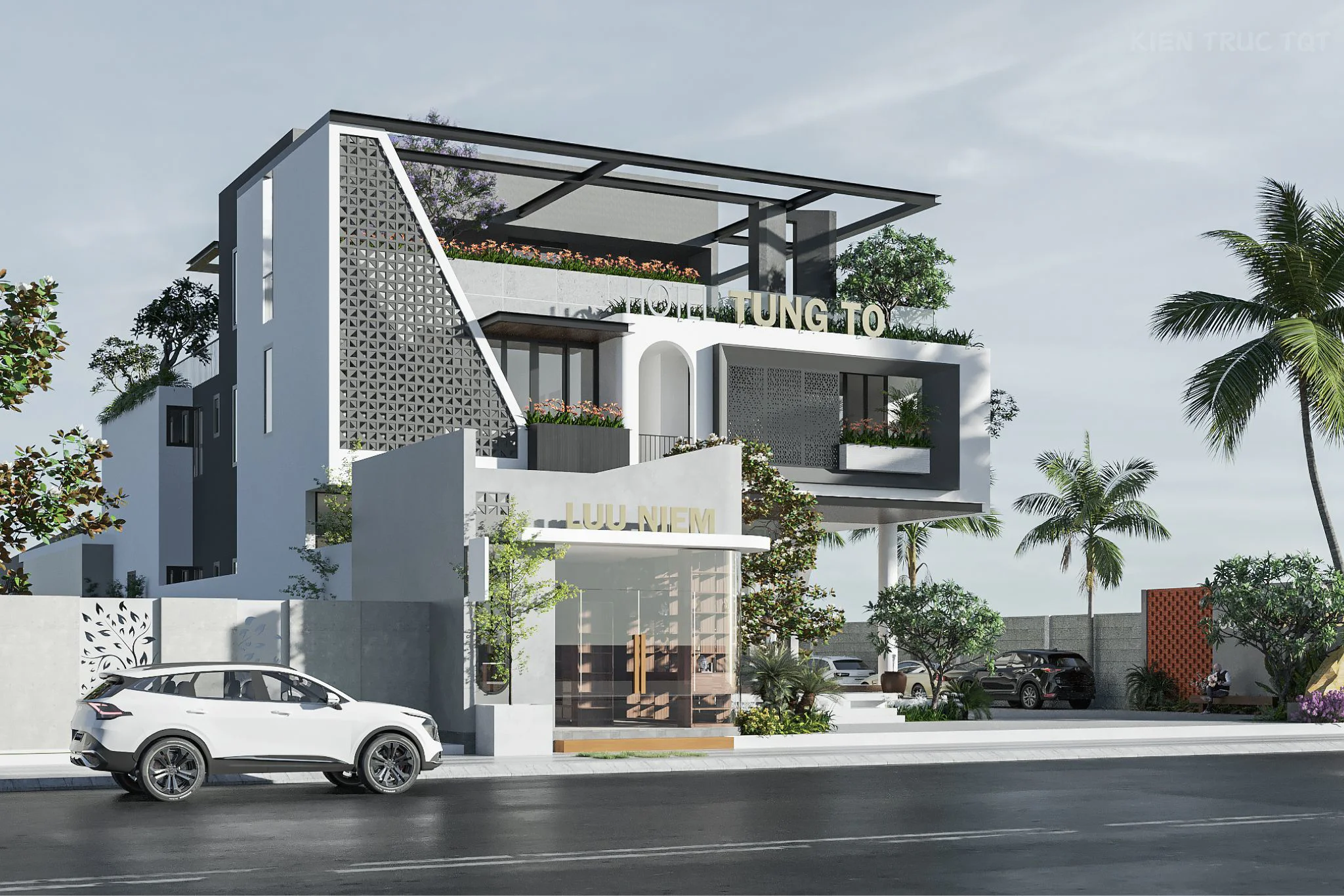 Kiến trúc TQT chuyên thiết kế kiến trúc nội thất và xây nhà trọn gói cho các công trình nhà phố, biệt thự