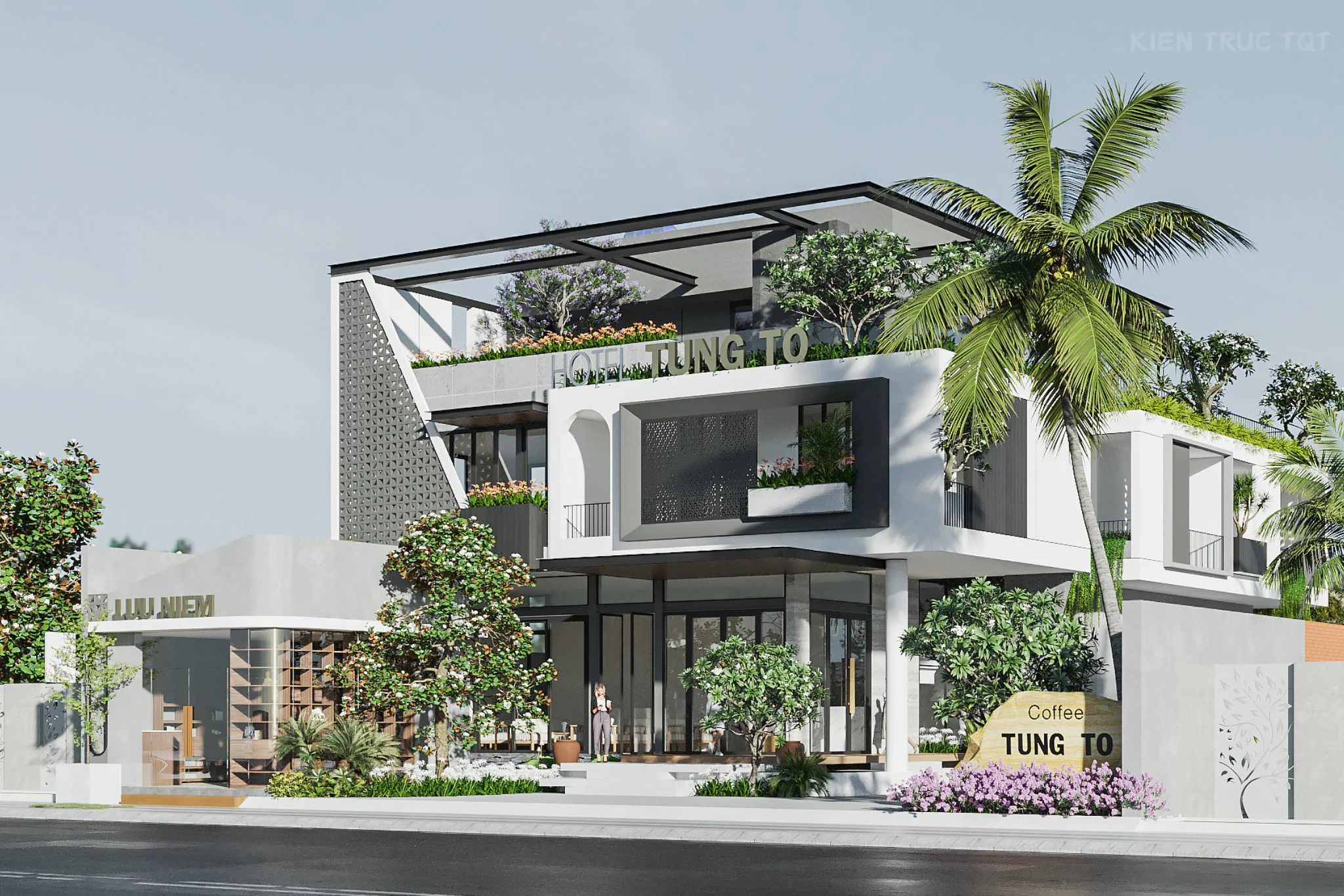 Kiến trúc TQT chuyên thiết kế kiến trúc nội thất và xây nhà trọn gói cho các công trình nhà phố, biệt thự