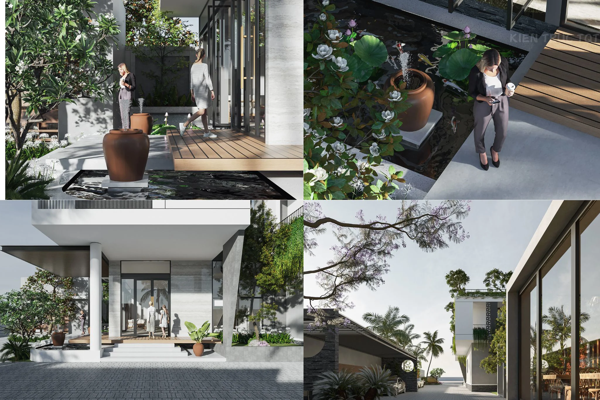 Kiến trúc TQT chuyên thiết kế kiến trúc nội thất và xây nhà trọn gói cho các công trình nhà phố, biệt thự