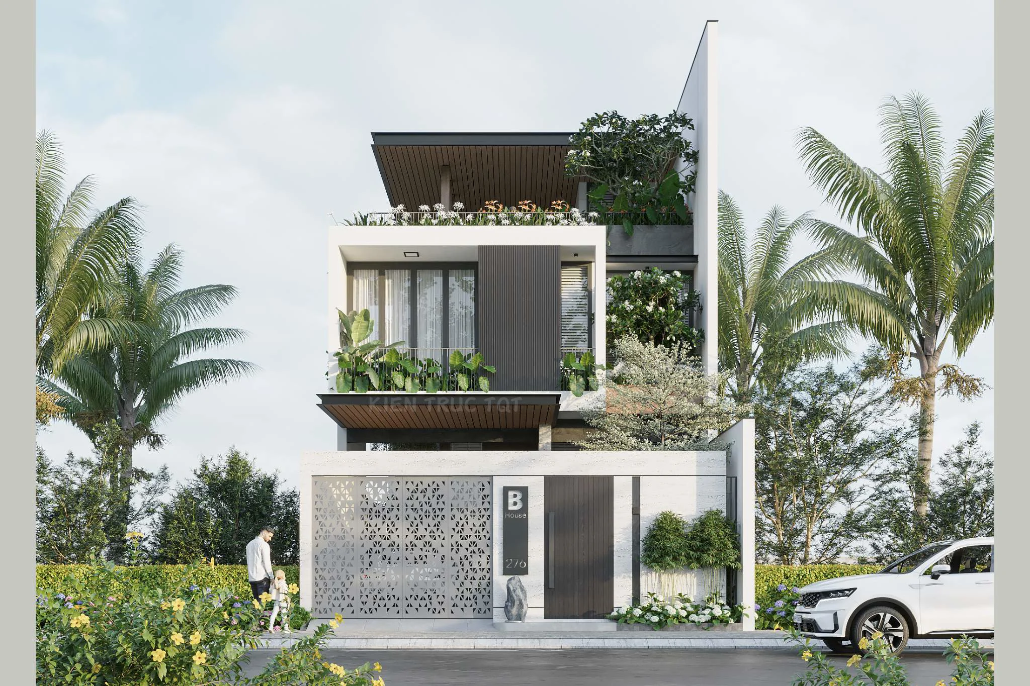 Kiến trúc TQT chuyên thiết kế kiến trúc nội thất và xây nhà trọn gói cho các công trình nhà phố, biệt thự