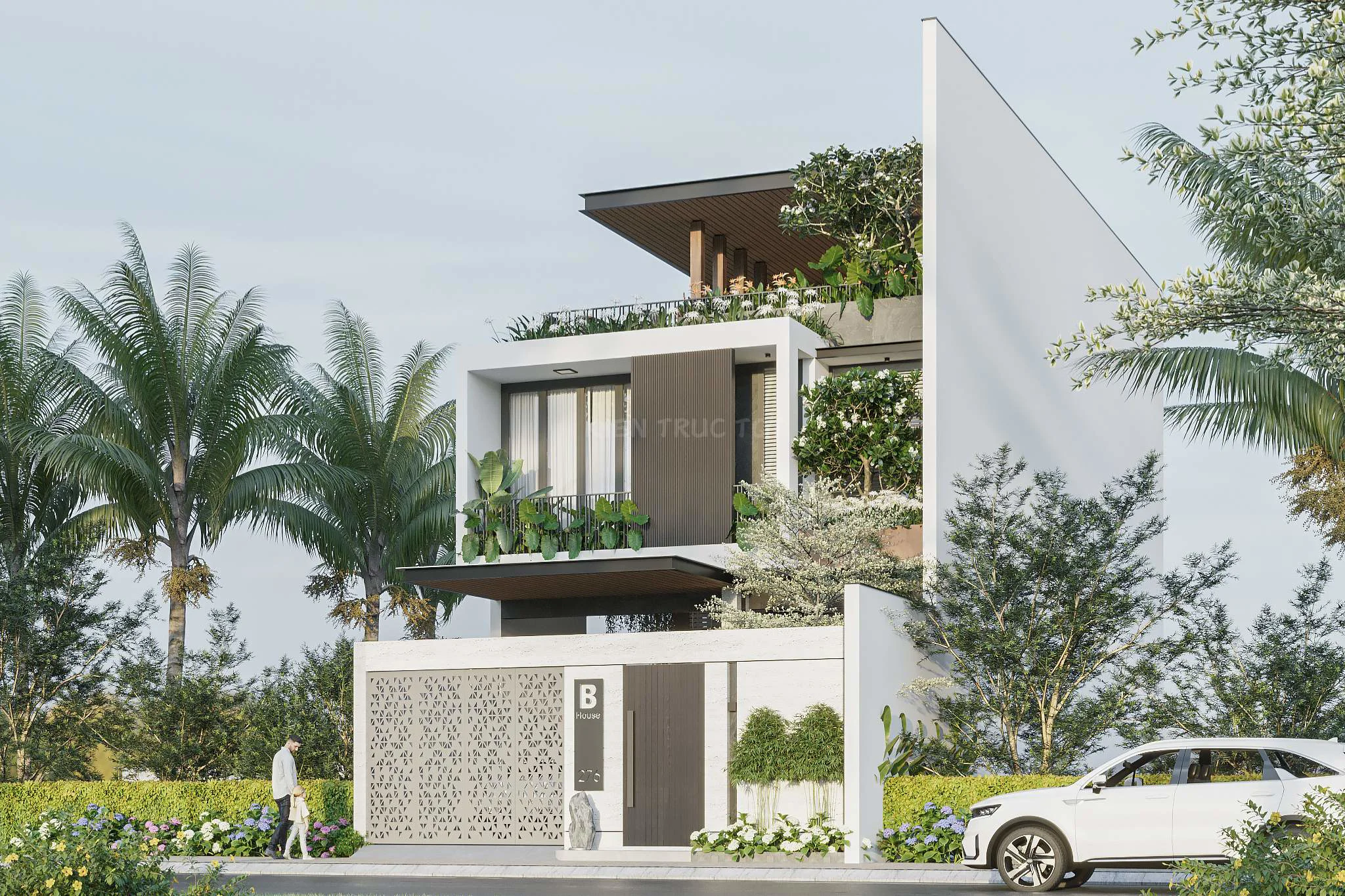 Kiến trúc TQT chuyên thiết kế kiến trúc nội thất và xây nhà trọn gói cho các công trình nhà phố, biệt thự