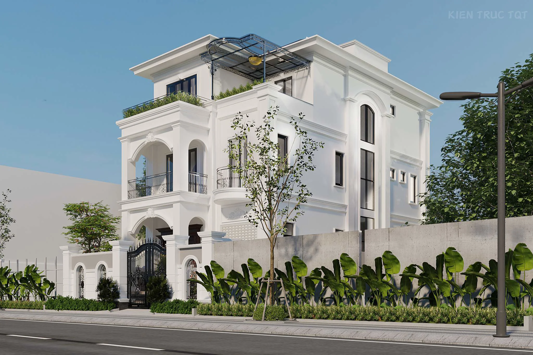 Kiến trúc TQT chuyên thiết kế kiến trúc nội thất và xây nhà trọn gói cho các công trình nhà phố, biệt thự