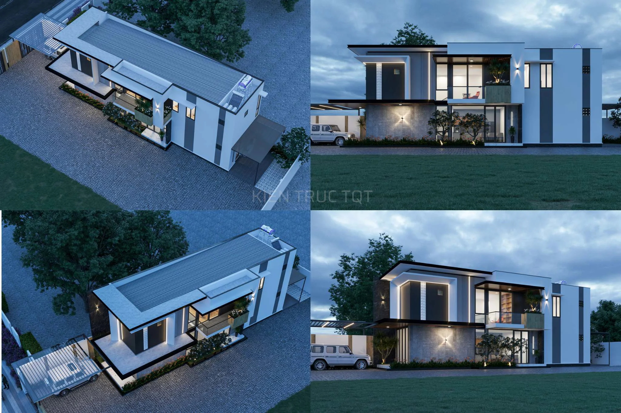 Kiến trúc TQT chuyên thiết kế kiến trúc nội thất và xây nhà trọn gói cho các công trình nhà phố, biệt thự
