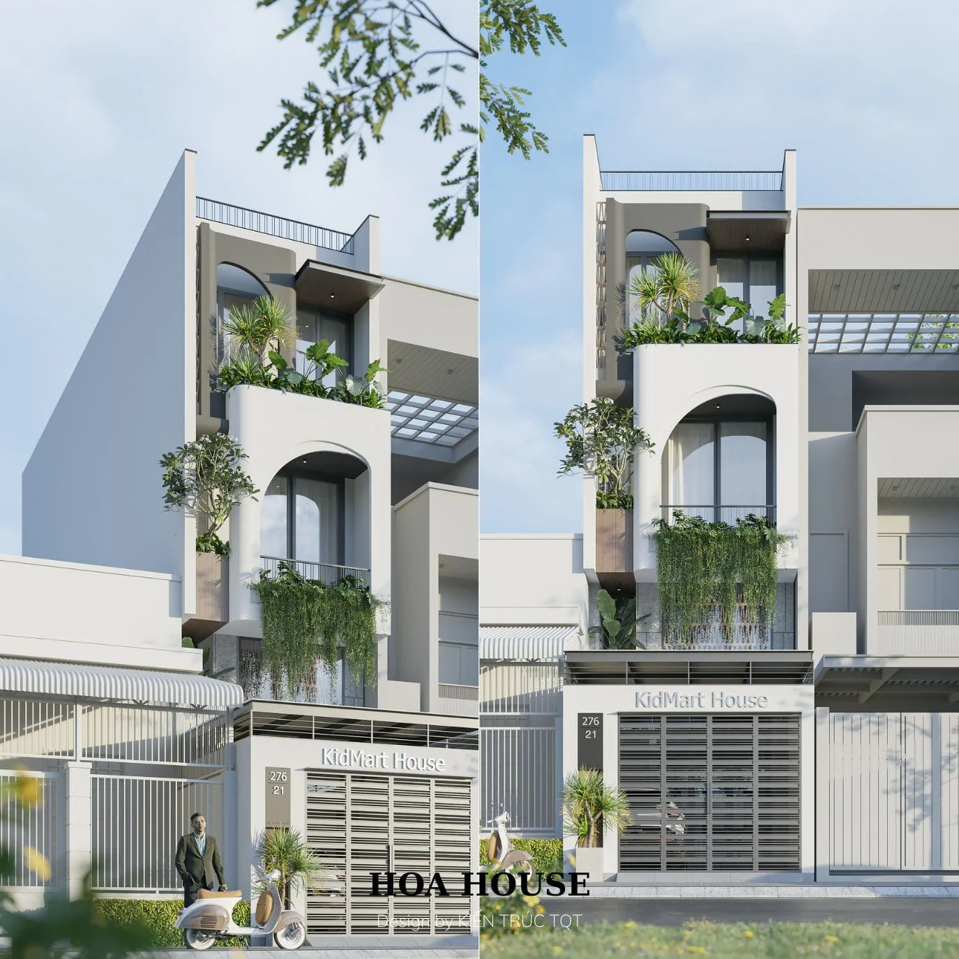 Kiến trúc TQT chuyên thiết kế kiến trúc nội thất và xây nhà trọn gói cho các công trình nhà phố, biệt thự